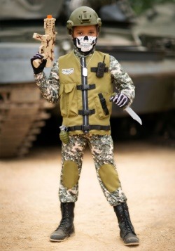 Disfraz de soldado con camuflaje para niños