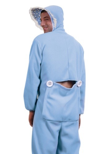 Disfraz de pijama azul de bebé para adulto