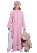 Disfraz de pijama de bebé adulto rosado para mujer