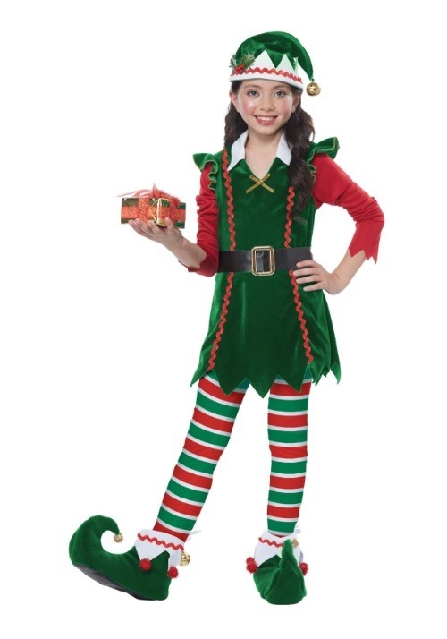 Disfraz de elfo festivo infantil