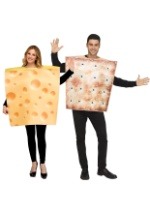 Conjunto de vestuario para parejas de queso y galletas