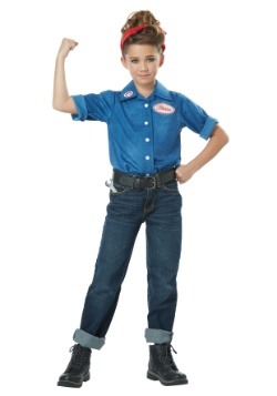 Disfraz de Rosie the Riveter para niña
