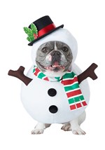Disfraz de muñeco de nieve para perro