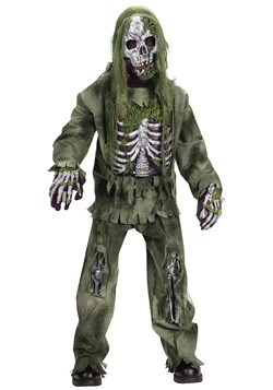 Disfraz de esqueleto zombie para niños