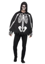 Disfraz de esqueleto Poncho adulto2