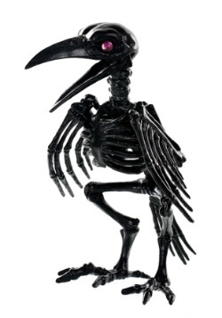 7 "Black Crystal Eyes Crow Skeleton