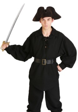 Camisa negra de pirata