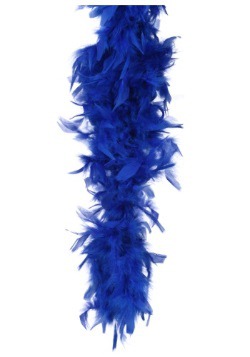 Boa de plumas azul marino de 80 gramos
