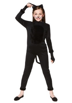 Disfraz de gato negro de niña