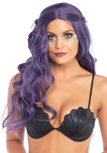 Mermaid Wave Long Purple peluca