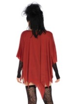 Red Glitter Web Poncho todos 2