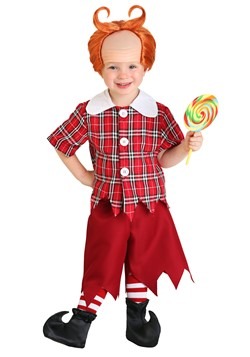 Disfraz de Munchkin rojo para niños pequeños