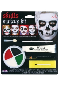 Kit de maquillaje de maquillaje de calavera infantil