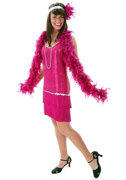 Vestido fucsia con solapa