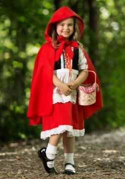 Disfraz de caperucita roja de lujo para niños1
