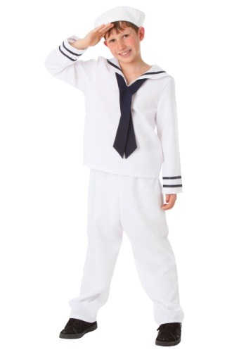 Disfraz infantil blanco de marinero
