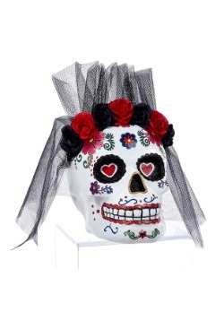 11 "Día de los Muertos Mrs. Skull Tablepiece Décor