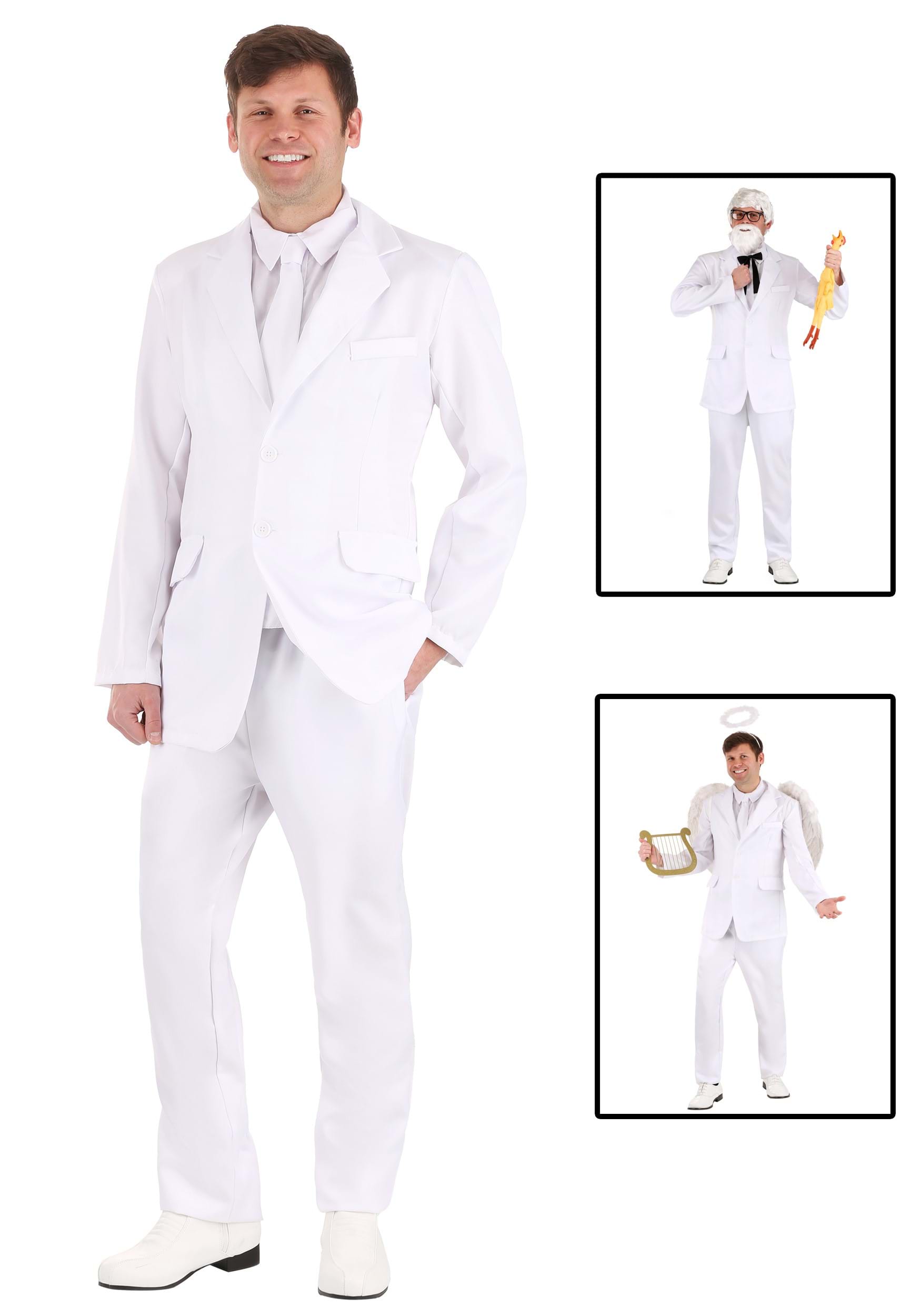 de traje blanco para
