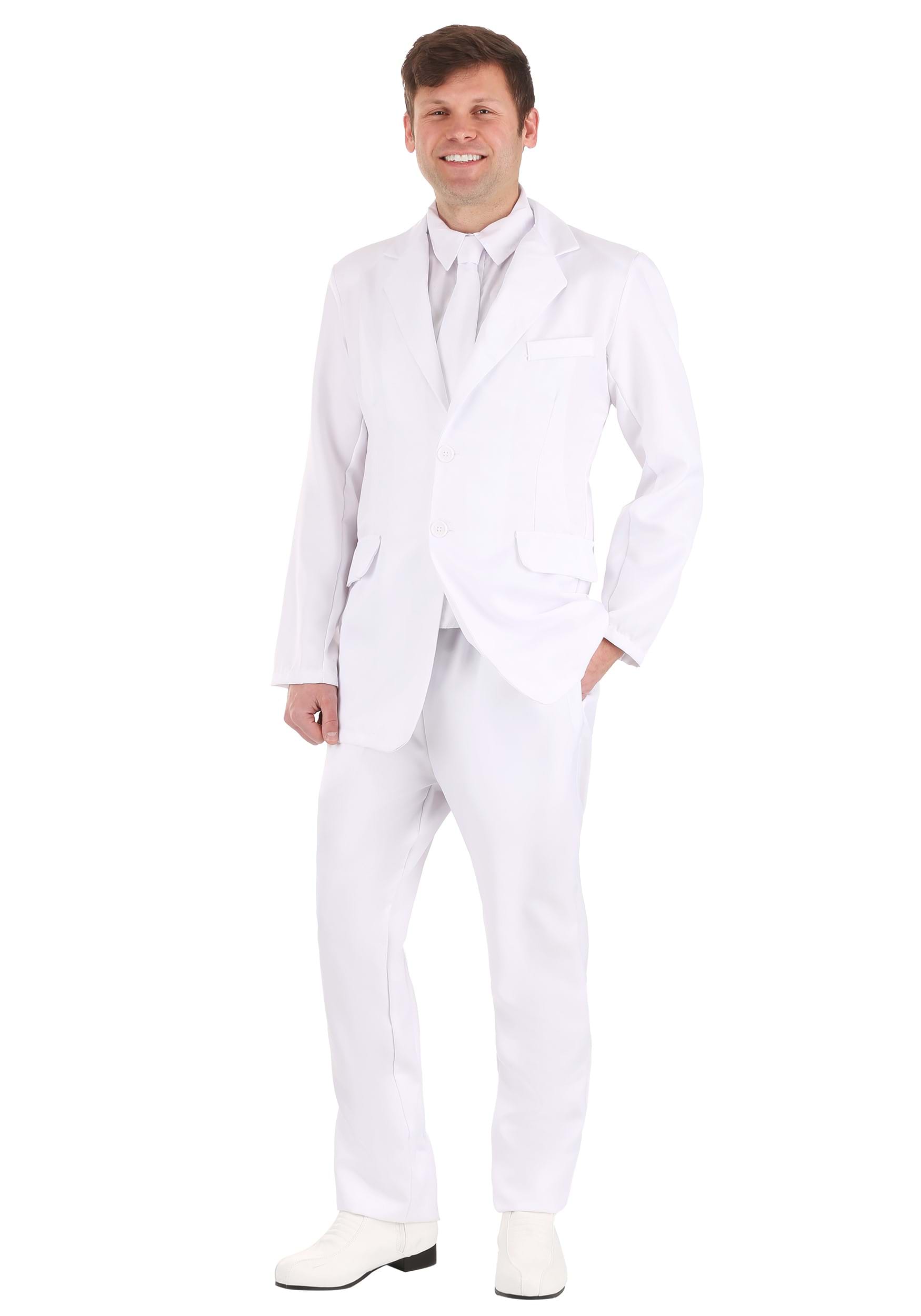 mamífero Para buscar refugio Solitario Disfraz de traje blanco para hombre