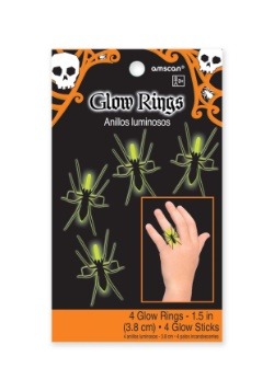 Bolsa de anillos Glow Spider (4 por paquete)