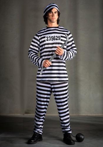Disfraz de prisionero para hombre talla extra