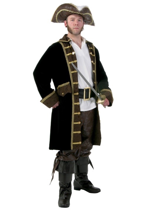 Disfraz de pirata realista para hombre talla extra