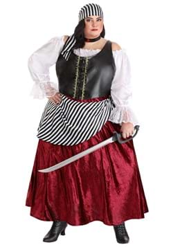 Disfraz de moza pirata deluxe talla extra