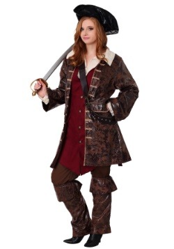 Disfraz de Pirata del Caribe para mujer de talla grande