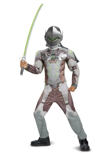 Disfraz Overwatch Genji musculoso clásico para niño
