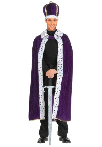 Conjunto de túnica y corona púrpura de King