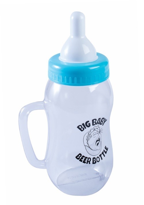 Botella azul de cerveza para bebé