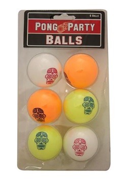 Pelotas de ping-pong Candy Skull del día de muertos