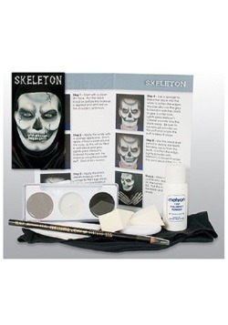 Kit de caracteres de maquillaje de esqueleto