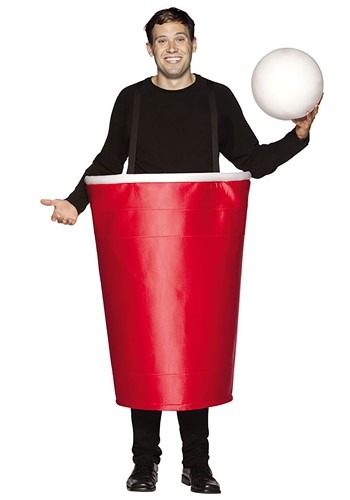 Disfraz de ping pong de cerveza para adulto