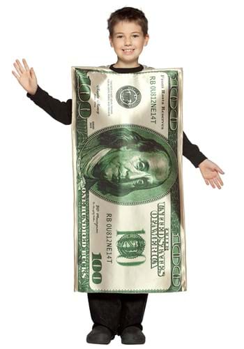 Disfraz de billete de 100 dólares para niños