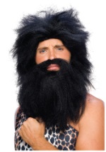 Peluca y barba negra prehistórica