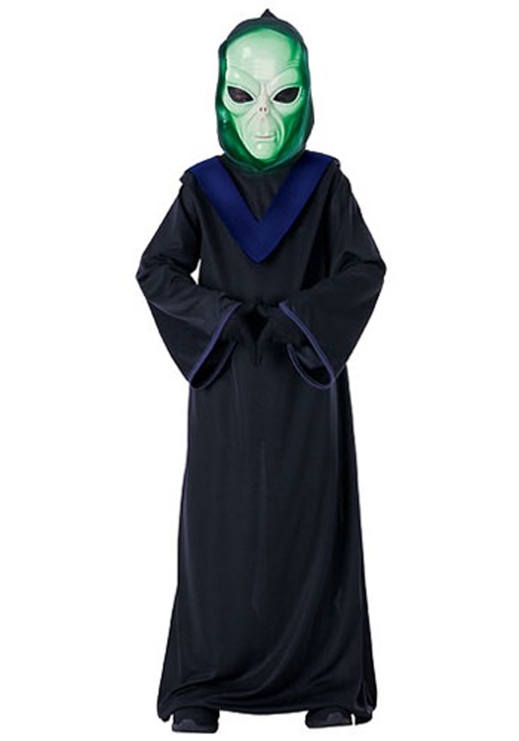 Disfraz de Alien Verde con capa para niños