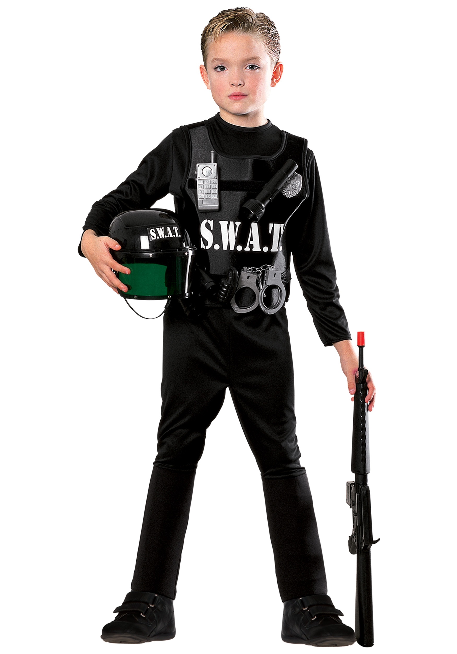 Impermeable En excitación Disfraz SWAT infantil