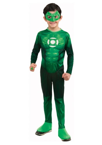 Disfraz de Linterna Verde deluxe para niños